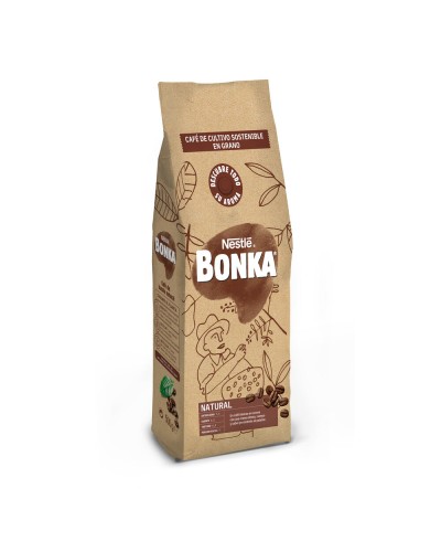 Grains de café Bonka NATURAL, 500g : Arôme riche et corsé pour un réveil parfait.
