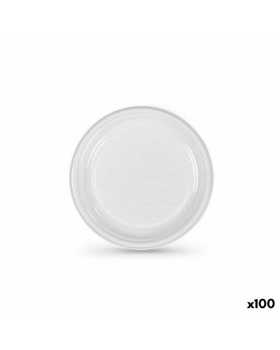 Set van herbruikbare borden Algon Wit Plastic (6 Stuks)