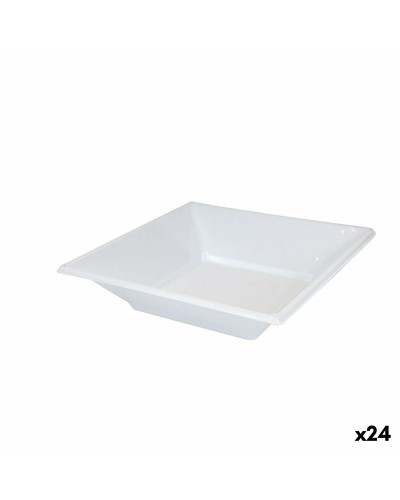 Set med återanvändbara tallrikar Algon Vit Plast (24 antal)