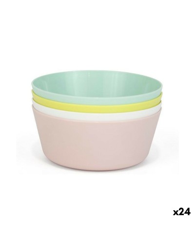 Skålset Dem Multicolour 4 Delar Plast 12 x 12 x 5 cm (4 Delar) (24 antal)