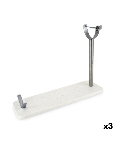 Présentoir à jambon Quttin Marbre et Acier, 48,5 x 16 x 1,8 cm, Lot de 3
