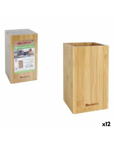 Contenitore per Utensili da Cucina Quttin | Bambù Naturale | 10,5 x 10,5 x 18 cm | Set da 12