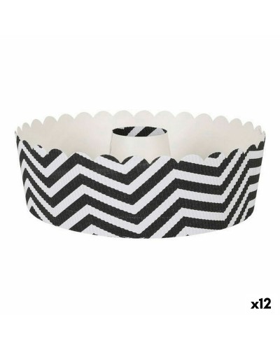 Quttin Stampo da Cottura Nero 18 x 6 cm, Confezione da 4