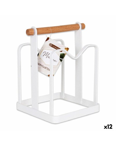 Porte-serviettes Confortime de 12 Unités, 14,2 x 12,2 x 18,7 cm, Blanc
