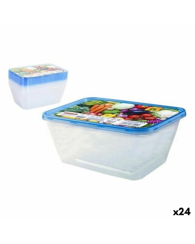 Privilege - Juego de 8 Fiambreras Rectangulares de 1L con Tapa (17,5 x 12 x 7 cm)
