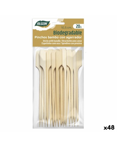 Cure-dents en Bambou Algon, 10,5 cm, Lot de 20 (48 Unités)

