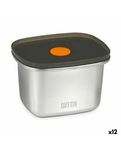 Ilmatiivis eväsrasia Quttin Ruostumaton teräs Suorakulmainen 450 ml 11,6 x 9,4 x 7 cm (12 osaa)