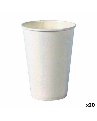 Vasos Desechables Algon, 20 Unidades, Cartón Blanco, 220 ml, Paquete de 20

