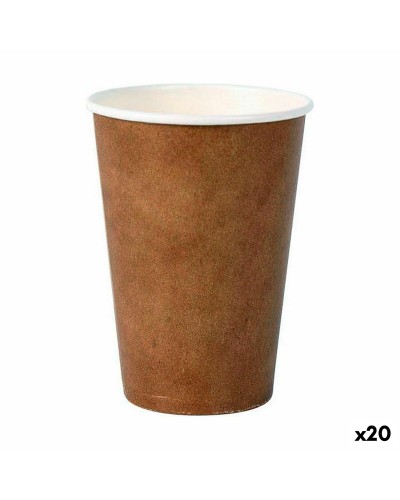 Glazenset Algon Wegwerp Karton Kraftpapier 20 Onderdelen 220 ml (20 Stuks)