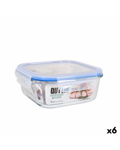 Quttin quadratische Lunchbox 1,1 L (6er-Pack): Luftdichte Lösung zur Aufbewahrung frischer Lebensmittel
