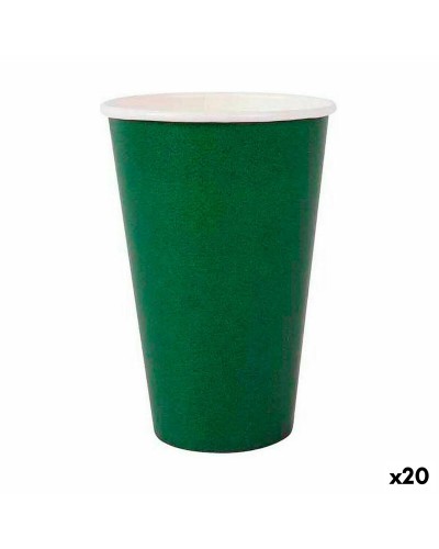 Glazenset Algon Wegwerp Karton Groen 10 Onderdelen 350 ml (20 Stuks)