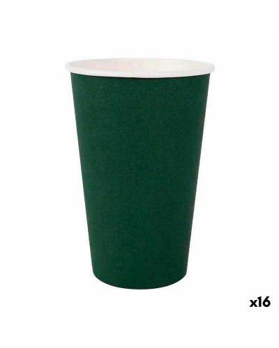 Glazenset Algon Wegwerp Karton Groen 7 Onderdelen 450 ml (16 Stuks)