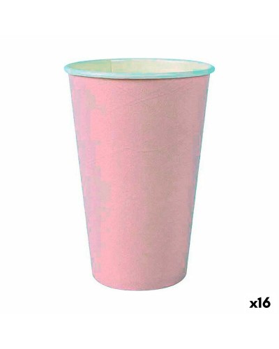 Glasset Algon Engångsanvändning Papp Rosa 7 Delar 450 ml (16 antal)
