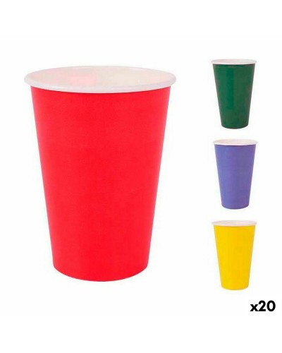 Glazenset Algon Wegwerp Karton Multicolour 20 Onderdelen 200 ml (20 Stuks)