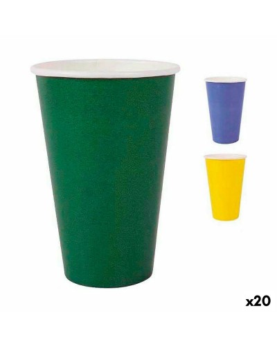 Lasisetti Algon Kertakäyttöinen Kartonki Monivärinen 10 Kappaletta 350 ml (20 osaa)