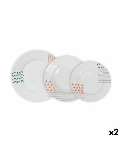"Runde Teller La Mediterránea Veronique, 24-teiliges Set (6 Suppenteller, 6 Speiseteller, 6 Dessertteller, 6 Tassen)"
