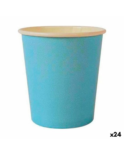 Vasos Desechables Algon, 20 Unidades, Cartón Azul, 120 ml (24 Paquetes)
