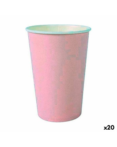 Einwegbecher aus Karton Algon Rosa 20 Stück 220 ml
