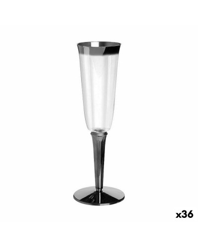 Set med återanvändbara muggar Algon Vinkällare Silvrig 3 Delar 180 ml (36 antal)