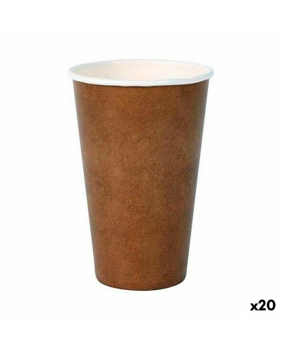 Vasos Algon Desechables Biodegradables de 350 ml en Cartón Cartón Kraft (200 Unidades)
