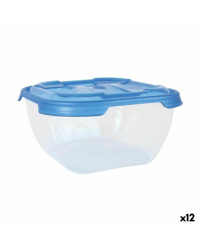 Set Lunchboxen Tontarelli Nuvola 2 L Blauw Vierkant 2 Onderdelen (12 Stuks)