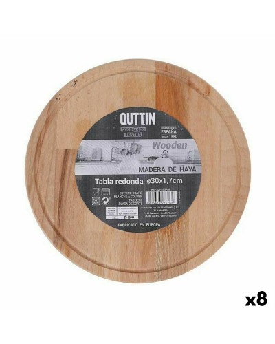 Tabla de Cocina Redonda Quttin Ø 30 cm, Set de 8 Tablas para Servir
