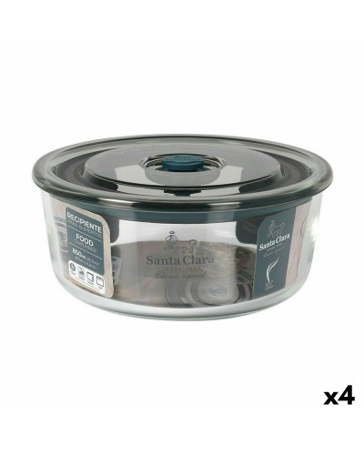 Hermetisk matlåda Santa Clara Grå 850 ml 15,6 x 6,8 cm (4 antal)