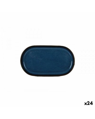 Plateau Apéritif La Mediterránea Chester Bleu Ovale, 13 x 8 x 4 cm (24 Pièces)

