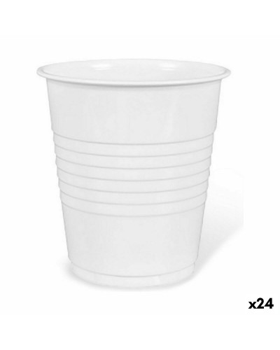 Sarja kierrätettäviä mukeja Algon Kahvi Valkoinen Muovinen 25 Kappaletta 100 ml (24 osaa)