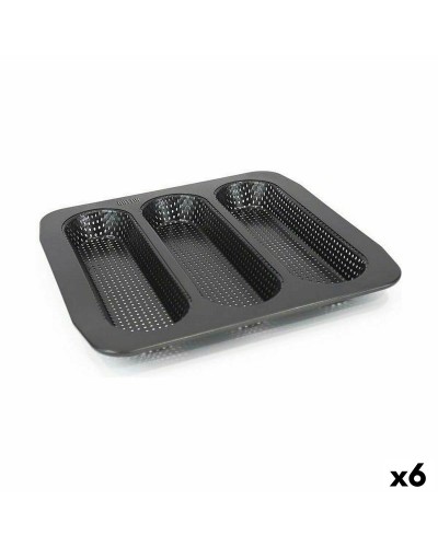 Quttin Baguette Baking Mold, Perforated, 28 x 28 x 2.7 cm, Set of 6
