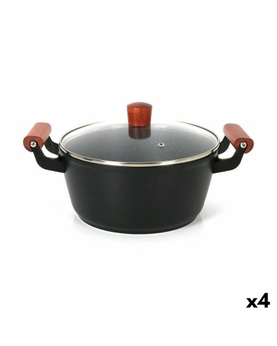 Cacerola Quttin Doha 30x20x11cm con Tapa de Cristal (4 Unidades)
