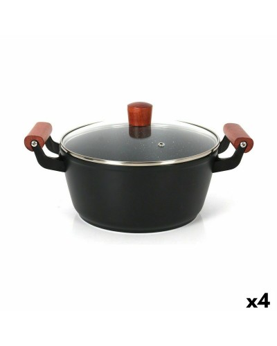 Casseruola Quttin Doha in Acciaio Inox con Coperchio in Vetro - 39 x 28 x 15 cm (Set da 4)