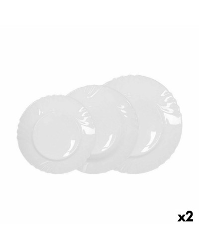 Piatti e Ciotole La Mediterránea Everett in Porcellana | Set da 12 Pezzi per 2 Persone