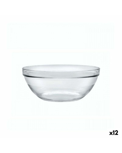 Saladier Transparent Duralex Lys 2,4 L | Lot de 12 | Polyvalent pour Conserver et Servir
