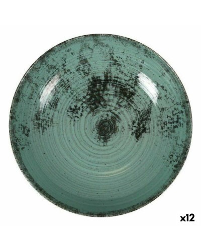 Diep bord La Mediterránea Aspe Turkoois Ø 22,7 x 5 cm (12 Stuks)