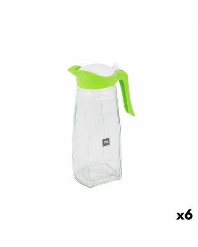 Boccale La Mediterránea Optima Glas Krug 1,4 L mit Deckel und Dosierer (6 Stück)
