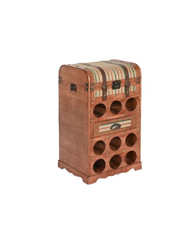 Flaschenregal ESPRIT Braun aus Pappelholz, 40x35,5x71cm, für Weine und Spirituosen
