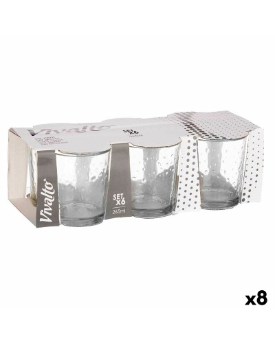 Verres à Points Transparents en Verre 265 ml (Lot de 8)
