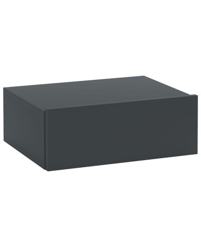 Modern Floating Nightstand with Drawer, Wood, 40x30x15 cm, Black