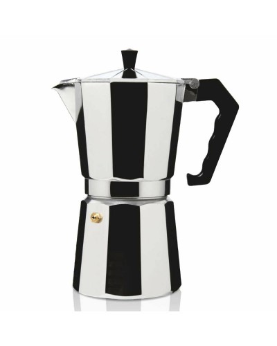 Haeger CP-12A Caffettiera Italiana Alluminio 300ml - Moka Espresso Tradizionale
