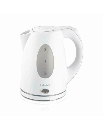 Vattenkokare Haeger EK-15W.026A Rostfritt stål Vit 2200 W 1,5 L