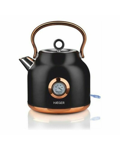 Vedenkeitin ja Elektroninen Teenkeitin Haeger EK-22B.024A Musta Ruostumaton teräs 2200 W 1,7 L