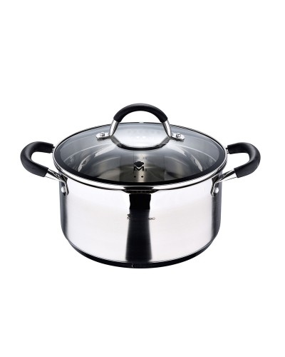 Casserole Masterpro Foodies en Acier Inoxydable avec Couvercle | 5L | 24 x 12cm
