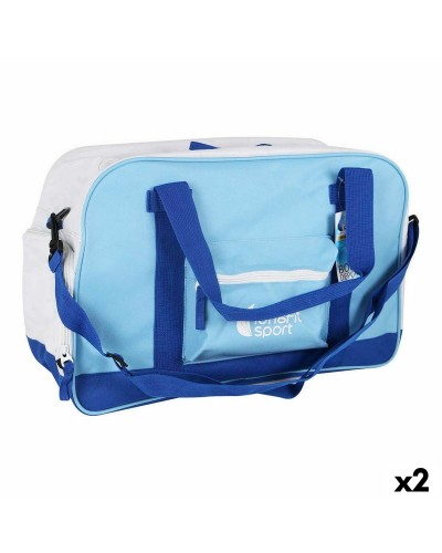 LongFit Borsa Sportiva con Portascarpe - Azzurro/Bianco (2 Unità)
