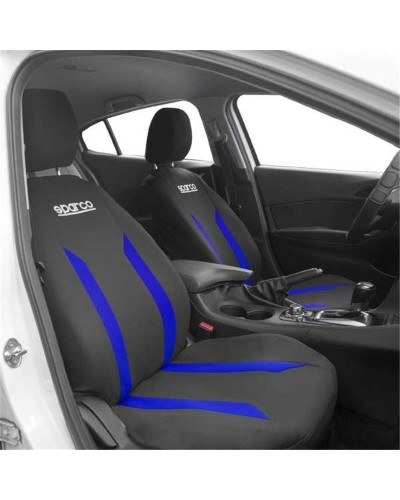 Sparco Universal Auto-Sitzbezüge Set Sand Schwarz/Blau - Schutz und Stil
