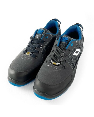OMP PRO SPORT S1P Scarpe Sicurezza: Nero/Blu Azzurro, Taglia 36 - Lavoro & Sport
