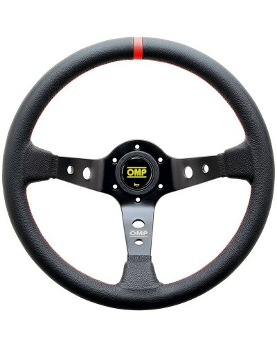 OMP Volante Racing OD/1956 Negro/Rojo - Ø 35cm - Excelente Agarre
