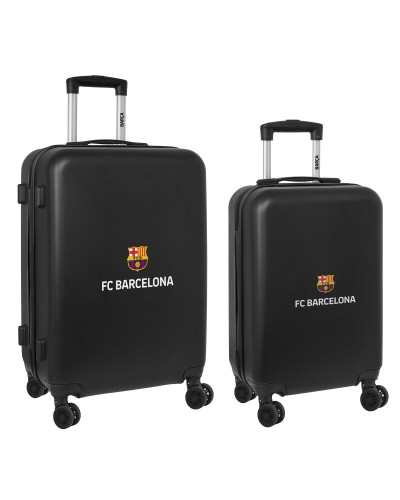 Set Valigie F.C. Barcelona: Trolley Nero Medio 63cm (2 Pezzi)
