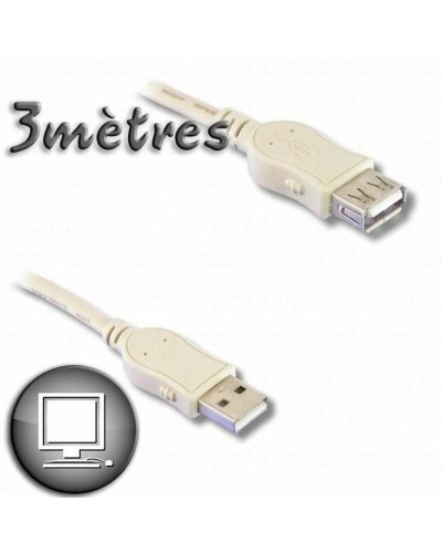 USB-Verlängerungskabel 3m Lineaire PCUSB211E - Hohe Geschwindigkeit für PC
