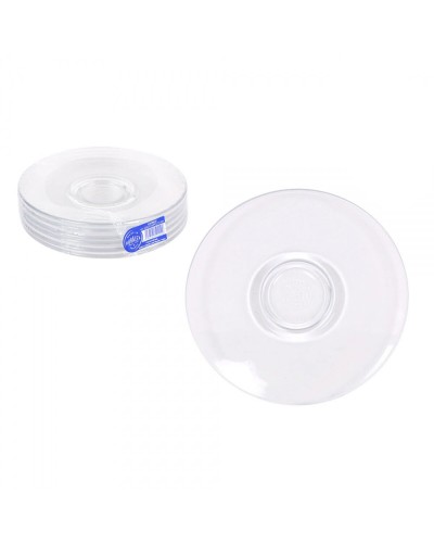 Platos Duralex Caprice de 14cm, Set de 6 Piezas Resistentes y Transparentes.
